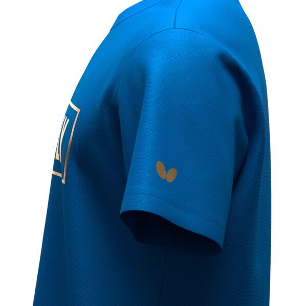 Butterfly Table Tennis BL T-Shirt III - Blue - Left Side - Close-Up